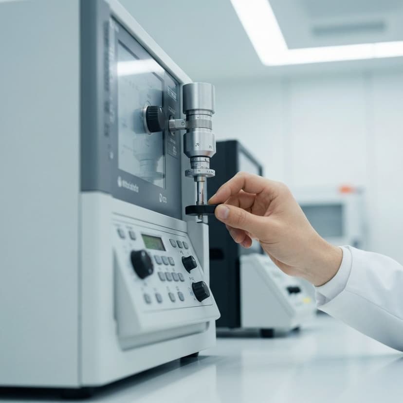 Spectrophotometer verifying pigment batch color accuracy